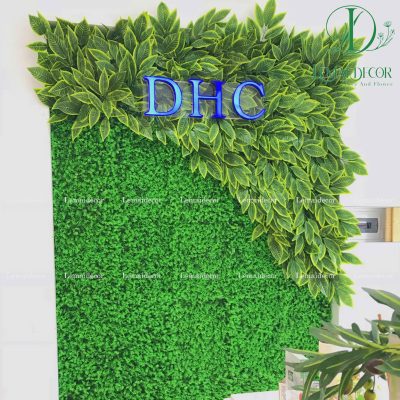 Tường cỏ điểm cây dự án decor tại DHC