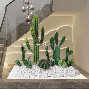 Cây xương rồng giả các loại đẹp, cây giả làm tiểu cảnh phong cách xa mạc